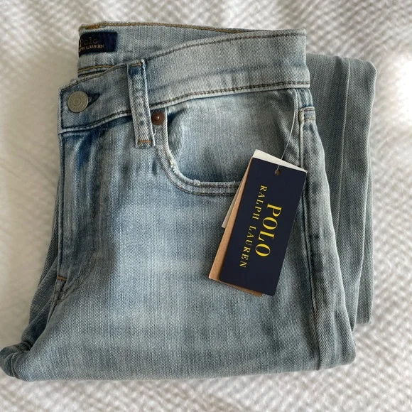 Polo Ralph Lauren Distressed Tompkins Skinny Crop Jeans - Picture 2 of 13